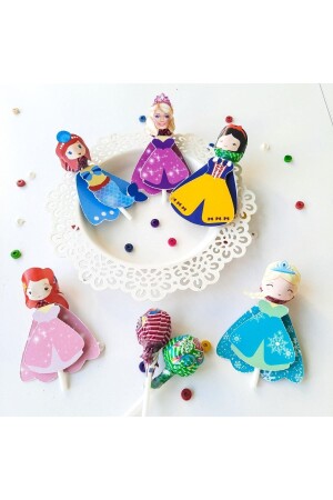 Pack of 25 Disney Princesses Birthday Party Supplies - Lollipop Card Report Card Welcome to School Gift - Atolye Doruk