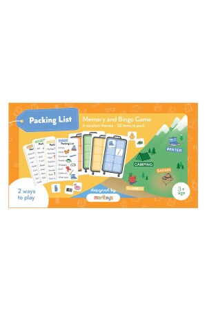 Packing List - Educational and Fun Toy for Ages 3 -6 56 game cards - moritoys