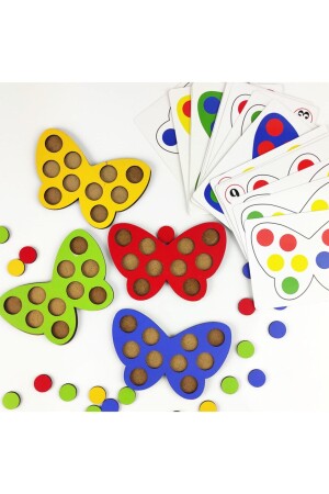 Pädagogisches Holzmosaik-Schmetterlingsspiel, Strategie- und Logikspiel MTF-KelebekMozaik - metafortoys