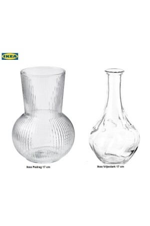 Padrag and Vıljestark Decorative Glass Vase Set of 2 17 Cm - Ikea