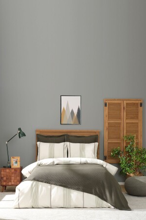Palermo Khaki Double Yarn Dyed Pique Gift Duvet Cover Set 200. 21. 01. 0531 - Karaca Home