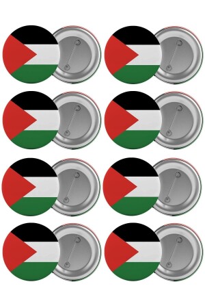 Palestine Flag Bag Badge Set 8 Pieces Largest Size 5. 8cm Pin Brooch 9789301551496 - Saturn