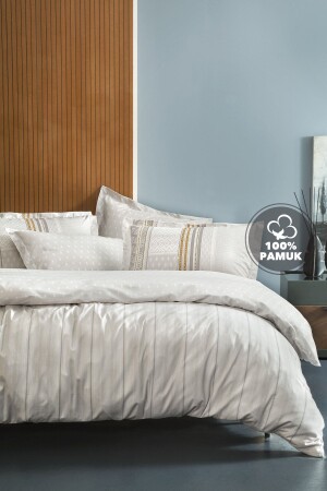 Pamena Ranforce Single Duvet Cover Set - Gray YTSGRPIST-1428478 - Yataş