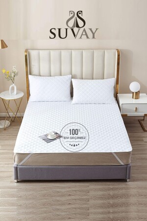 Pamukkale Bt Water Liquid Proof Quilted Mattress Mattress Single and Double Quilted 100% Cotton Mattress Mattress KLSG - SUVAY