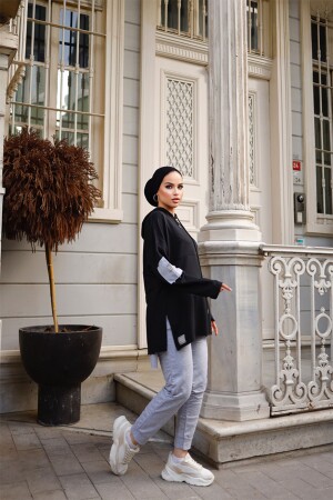 Pamuklu Tunik Pantolon Eşofman Takım Trn2030 Siyah TYC00238295850 - BURCU TESETTÜR