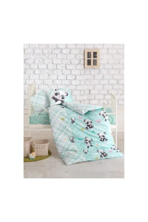 Panda – Mint Baby Collection Bettbezug-Set ctn409 - Cotton Box