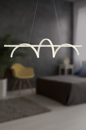 Pane Cream Modern Led Chandelier White Light Living Room Kitchen Room Hall Led Chandelier Dining Table Led Chandelier - Dekorluna