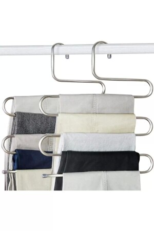Pantalon Ve Eşarp Askılığı Metal 5 Katlı - Albak Life