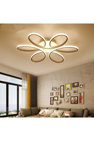 Papatya Modern Tasarım Yatak Odası - Salon - Mutfak Eskitme Renk Gün Işığı Ve Beyaz Led Avize PPT0 - Fer Avize