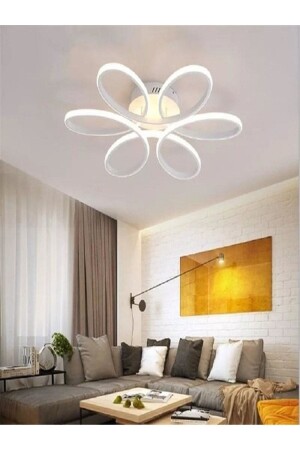 Papatya Plafonier LED Chandelier Modern Kitchen LED Living Room Chandelier PAPATYA WHITE - artı aydınlatma