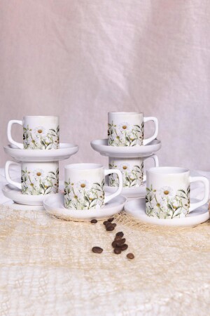 Papatya Series Set of 6 Turkish Coffee Cups ST_P305703 - Seraclass