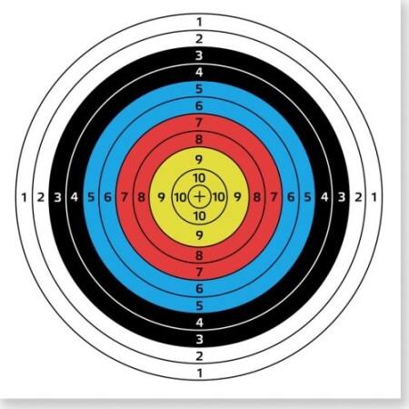 Paper Archery Target inSPORTline Dabbak, 60x60 cm, 10 pcs. - inSPORTline