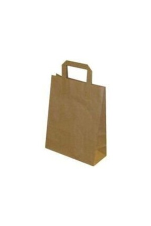 Paper Bag with Handle 18x24x8 cm 100 Pieces KRT1000 - Kraft