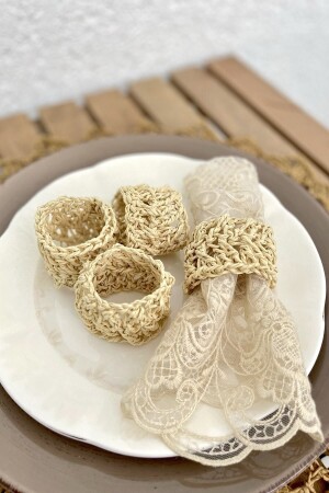 Paper String Napkin Ring Napkin Ring Set of 4 - Meran