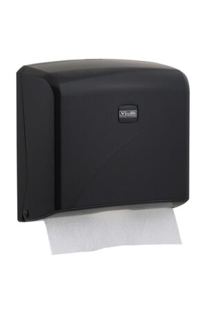 Papierhandtuchspender mit Z-Faltung, max. 22 cm, 200 Stück, schwarz, K2b 8697428371366 - Vialli