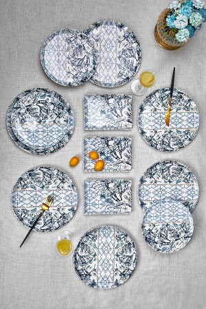 Papilıo Mixed Catering and Breakfast Set 18 Pieces - Porland