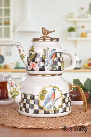 Paradise Enamel Teapot bird3221 - Miss Betty