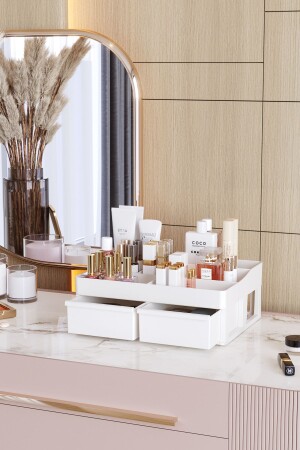 Paris Multi-Purpose Makeup Cosmetic Bathroom Table Office Organizer Storage Box Organizer with Drawers - Pufwin Home