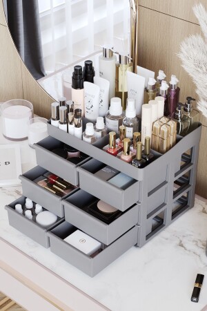Paris Xl 6 Çekmeceli Makyaj Kozmetik Banyo Yüz Serumu Masa Düzenleyici Saklama Kutusu Organizer - Pufwin Home