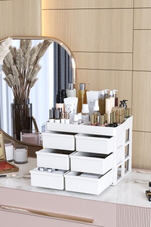 Paris Xl 6 Drawers Makeup Cosmetic Bath Facial Serum Desk Organizer Storage Box Organizer - Pufwin Home