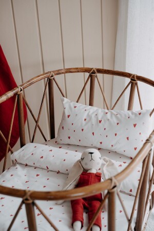 Park Bed Duvet Cover Set (80X110) Red Hearts - Tba Collection