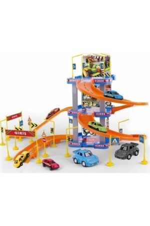Parking Lot 3 Storey Super Garage Set 41 Pieces - Erdem Oyuncak