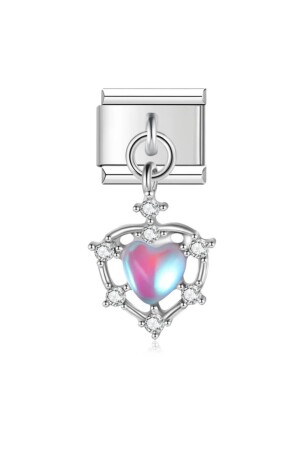 Parlak Romantik Kalp Italyan Charm 9 Mm - Italian