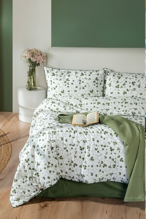 Parlin 100% Cotton Ranforce King Size Piping Duvet Cover Set 240x220 - Cote Blanc