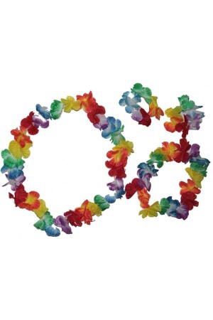 Partidolu Hawaiian Party Hawaiian Necklace Set 4 Pieces - Pandoli