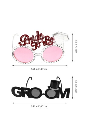 Party Glasses Groom Written Groom Glasses Bachelorette Glasses + Bride Bride Glasses Pink - Happyland