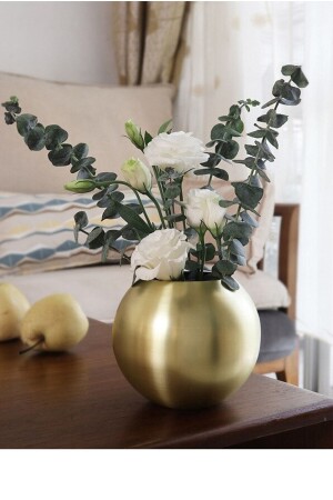 Paşabahçe Gold Bell Jar Glass Vase Decorative - Lui Tasarım