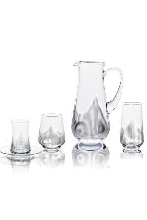 Paşabahçe Jug and Glass Set Hisar 25 Pieces for 6 Persons (WITHOUT GLASSES) HSR00031Ak - DECOSTYLE