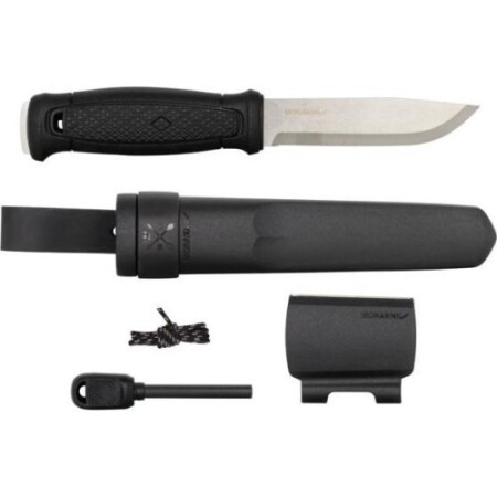 Paslanmaz çelikten üretilmiş, hayatta kalma kiti içeren Morakniv Garberg bıçağı. - Morakniv