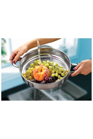Pasta Strainer with Stainless Handle 28.5 cm handle-strainer-2 - emrullah
