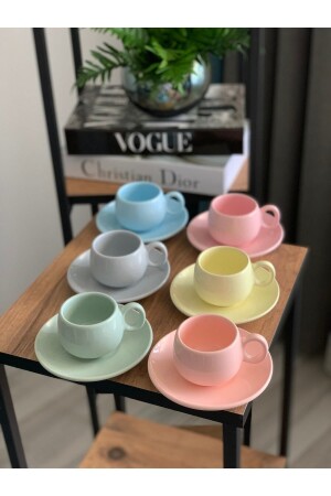 Pastel Coffee Cup Set 003-6 - TAMER YİĞİT
