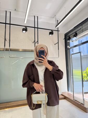 Pastel Gömlek - Acı Kahve - Nuuwears