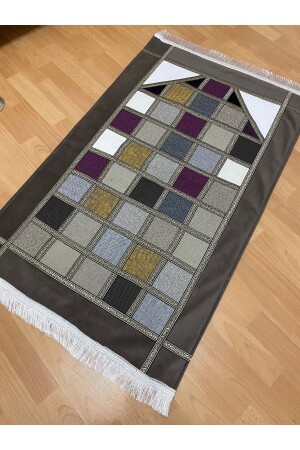 Patchwork Patchwork Velvet Lined Dowry Gift Prayer Rug - Ayhanhome