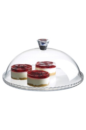 Patisserie Covered Serving Plate Transparent 95198 1021809 - Paşabahçe