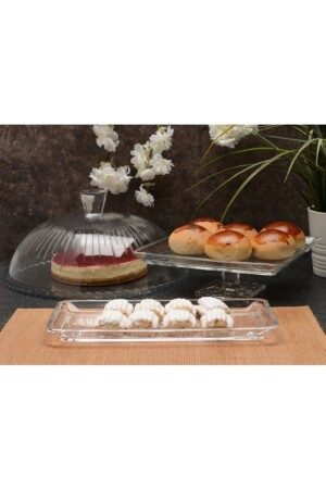 Patisserie Madlen Kuchenservice Präsentationsteller-Set 3-teilig. Kuchenset pb950007-3 - Paşabahçe