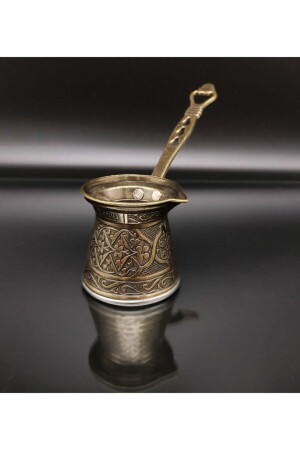 Patterned Cast Iron Coffee Pot for 4 People - Compatible with Magnetic Stoves 8696961923000 - ayvalı metal
