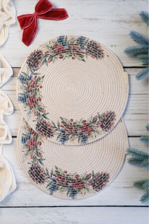 Patterned Cord Suppli Placemat 35 Cm (1 PC) - Pilloveland
