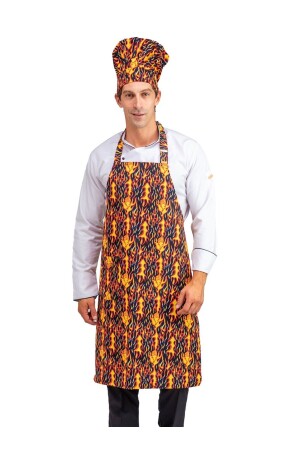 Patterned Hanging Apron - 3107 Flame Pattern patterned apron - Bilenn Tekstil