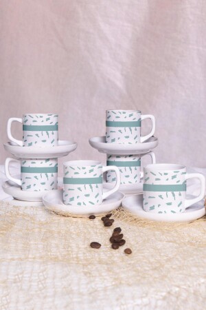 Patterned Turkish Coffee Set of 6 Cups ST_P305706 - Seraclass