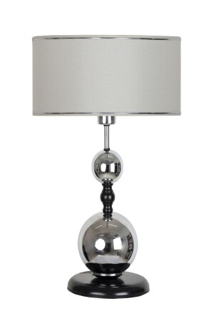 Pau Chrome Plated Double Globe Special Design Metal Lampshade - White with Chrome Strip PAUKKMA56 - Vinner