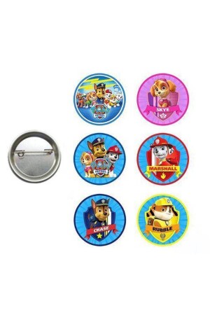 Paw Patrol Gift Party Badge (6 Pieces) - Parti Dükkanım