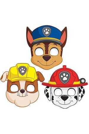 Paw Patrol Paper Mask 6 Pieces - Parti Dükkanım