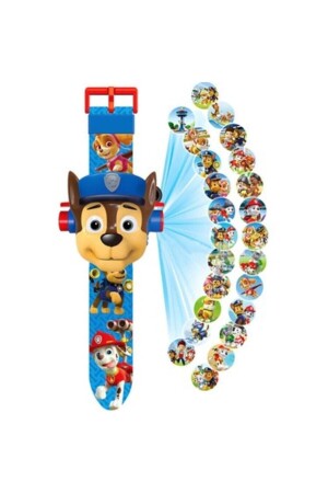 Paw Petrol 3D Projection Clock Projects 24 Different Characters on the Wall - Rewoly