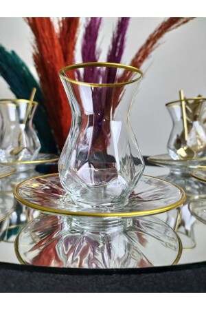 Pazarüstü--tea Set-gilded Tea Set-set- Lava Tea Set - Alya Alya - Plt Design
