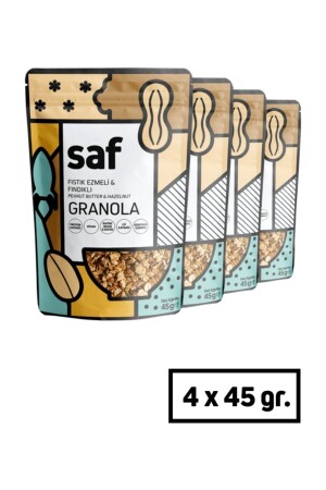 Peanut Butter & Hazelnut Granola, 45gr - Saf Nutrition