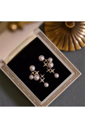 Pearl and Crystal Earrings - Pelin Aksesuar